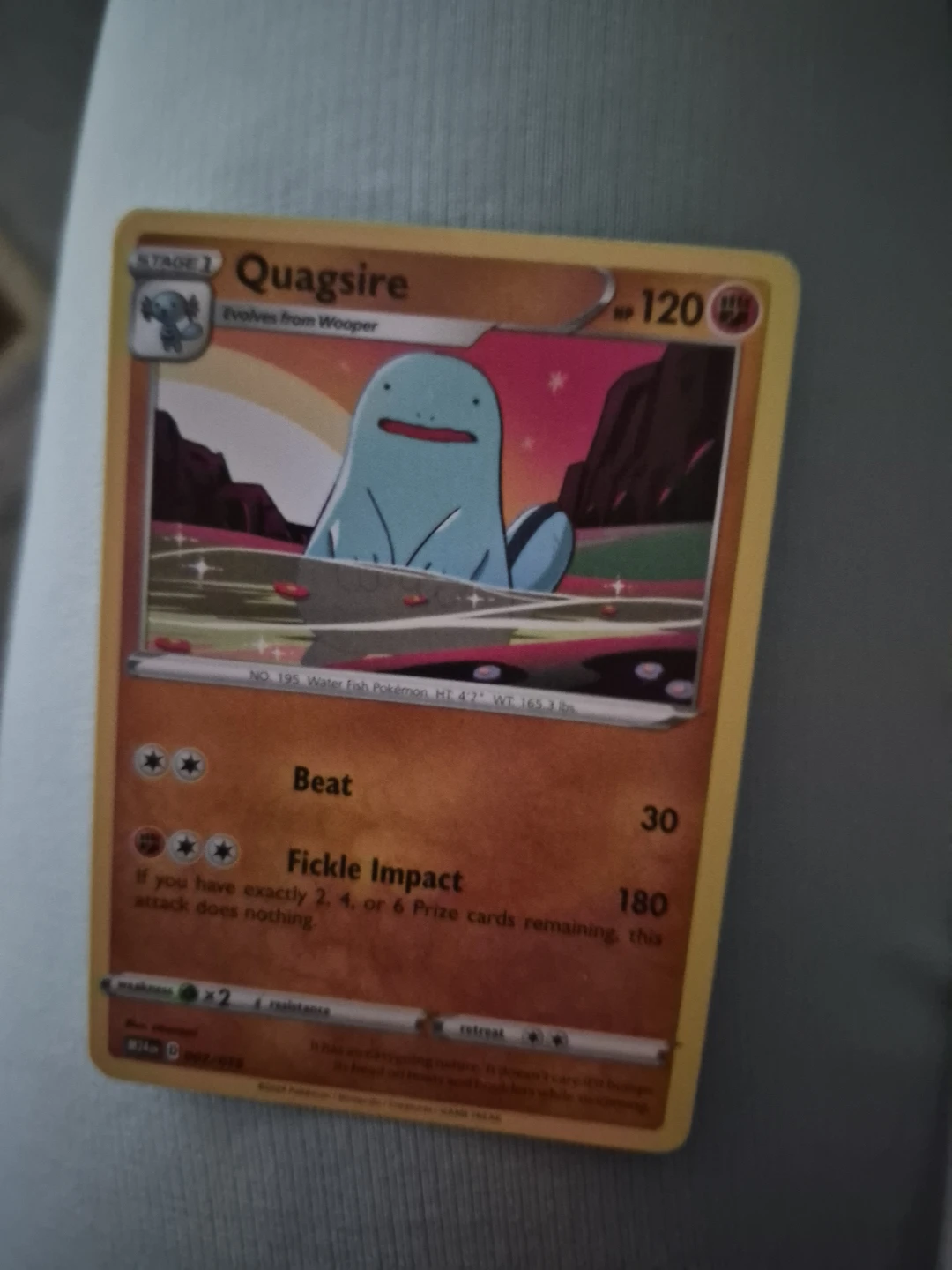 Pokemon Quagsire Trading Card