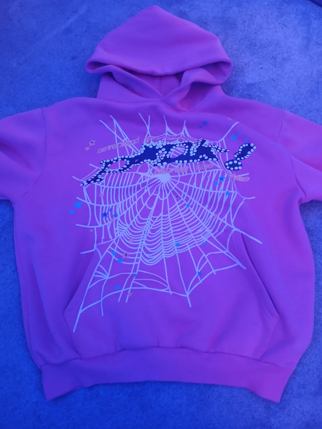 Sp5der Hoodie Pink Size M