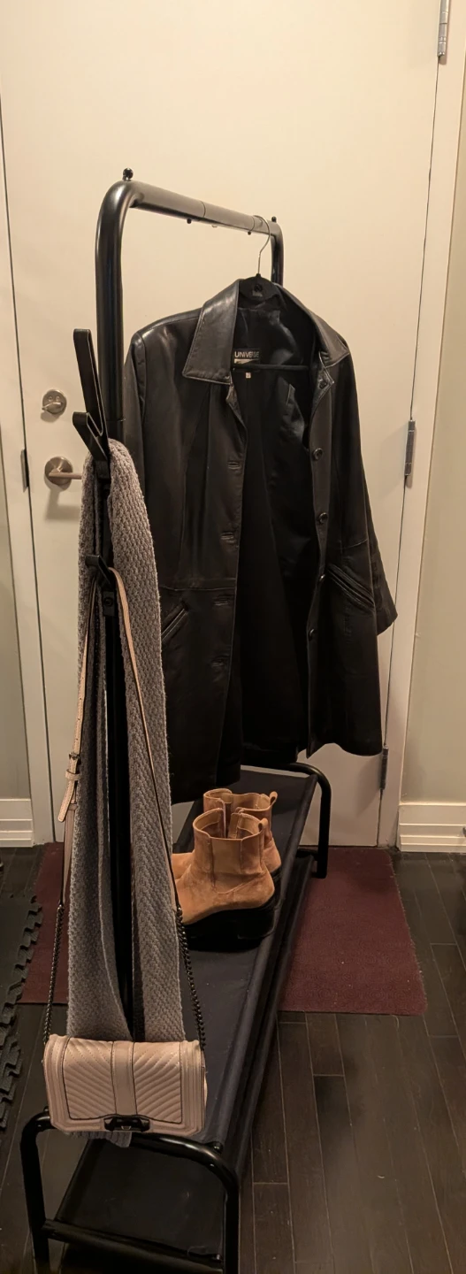Simple Houseware Garment Rack with Storage Shelves - Black - photo 4