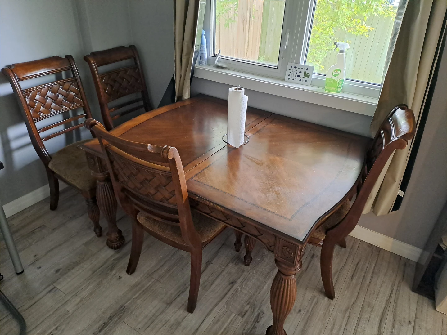 Wooden Dining Table with 4 Chairs - photo 2