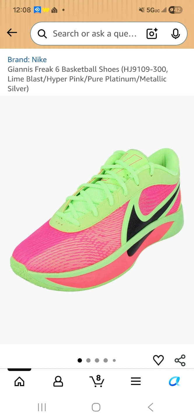Nike Giannis Freak 6 Basketball Shoes Hyper Pink Size 9.5
