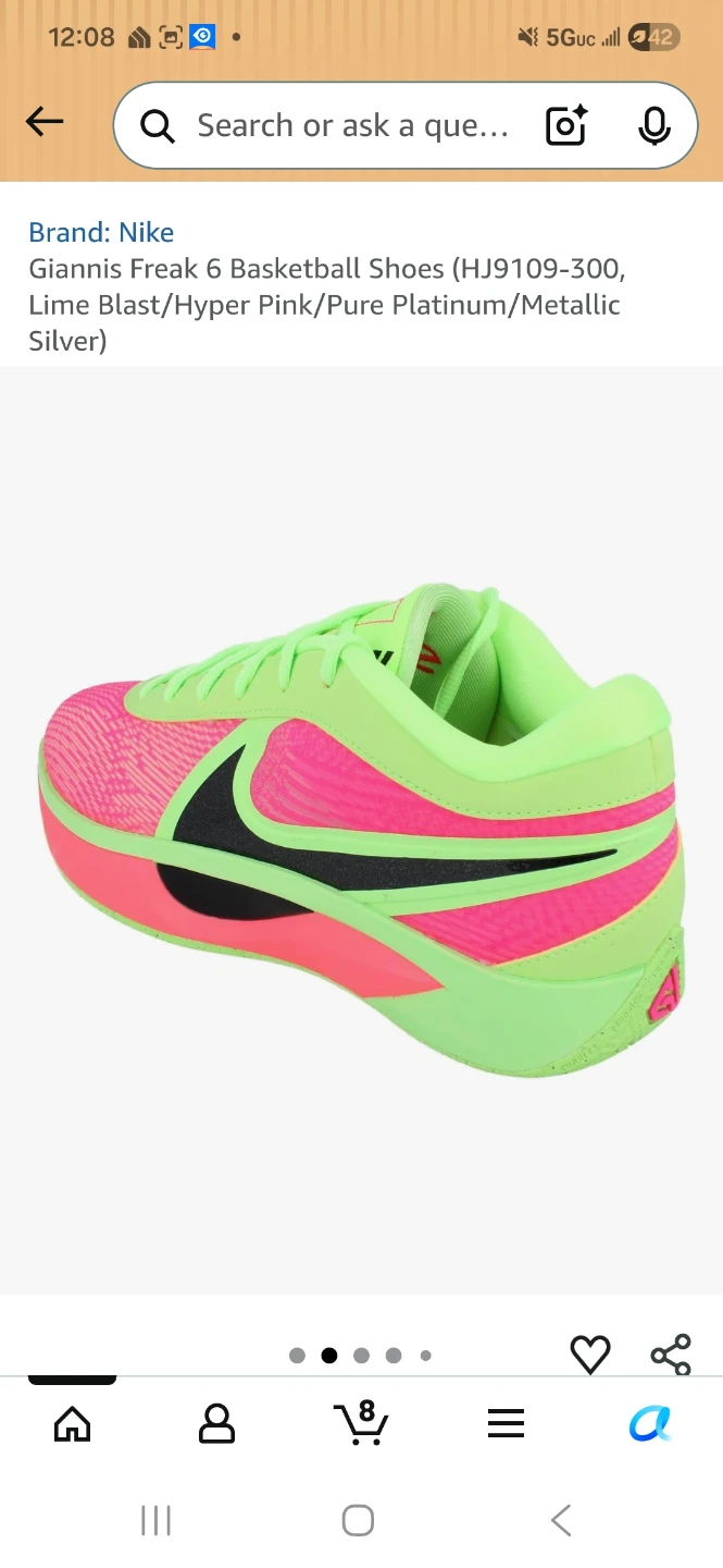 Nike Giannis Freak 6 Basketball Shoes Hyper Pink Size 9.5 - photo 2