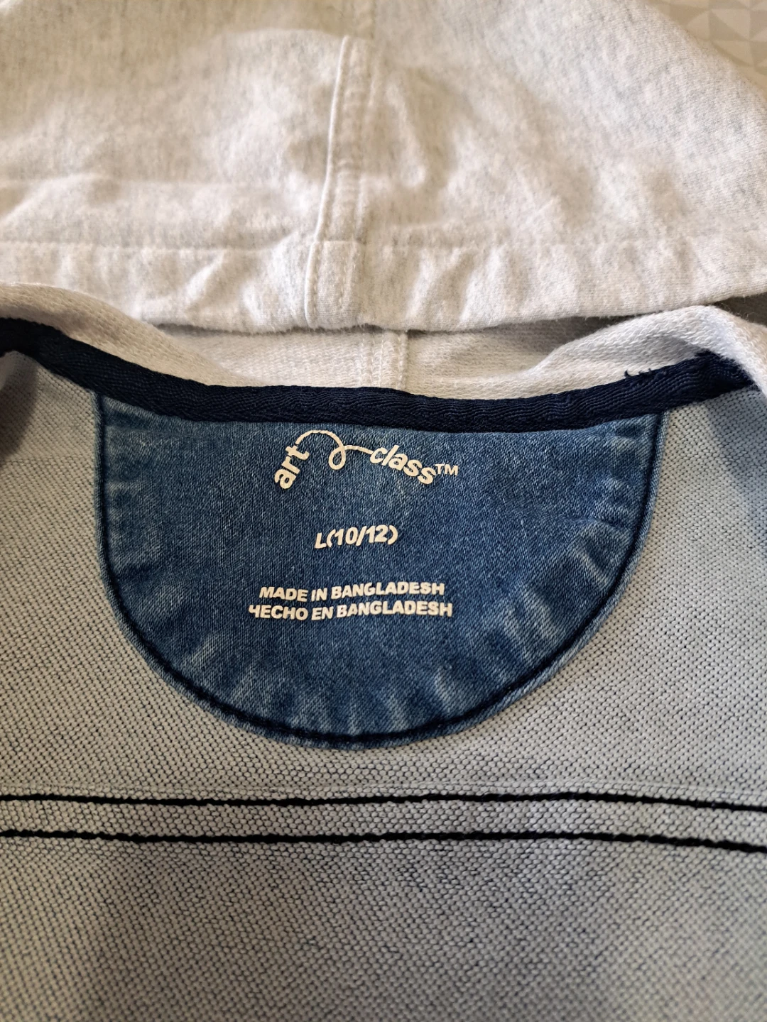 Art Class Denim & Fleece Hooded Jacket Size L (10/12) - photo 4