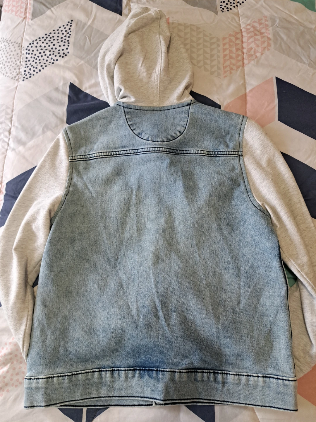 Art Class Denim & Fleece Hooded Jacket Size L (10/12) - photo 5
