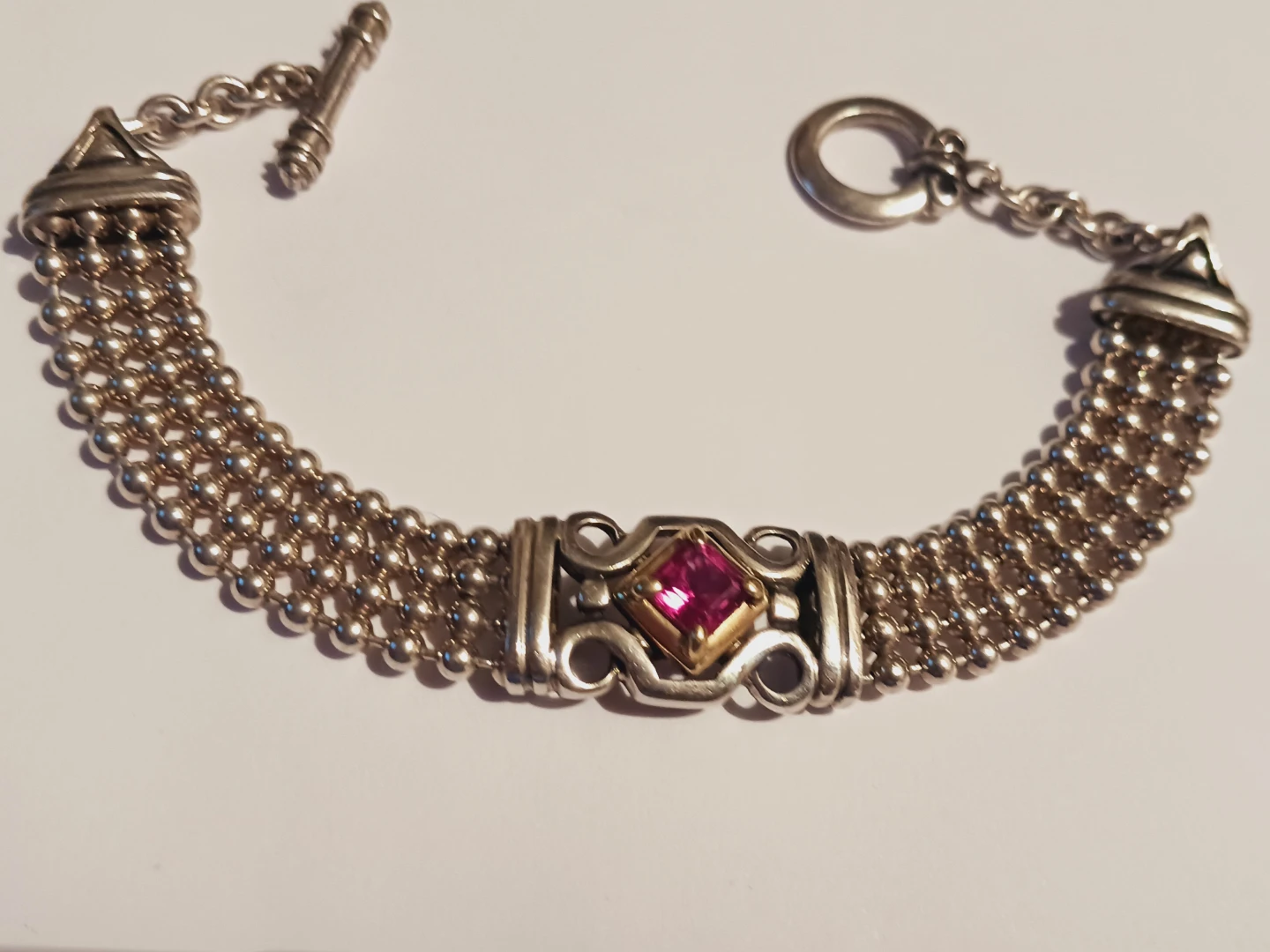 Finestra Designer Signed Sterling Silver 925 Gemstone Bracelet - photo 2
