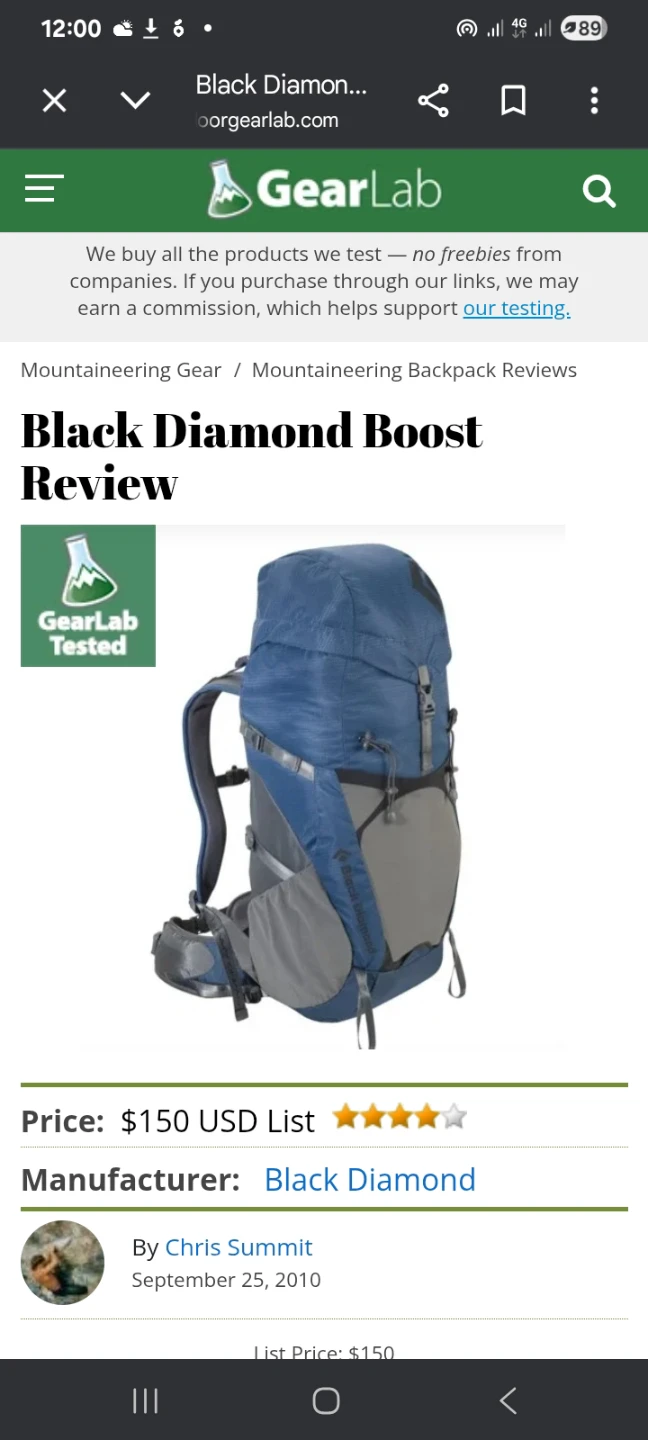 Mec Black Diamond Boost Backpack