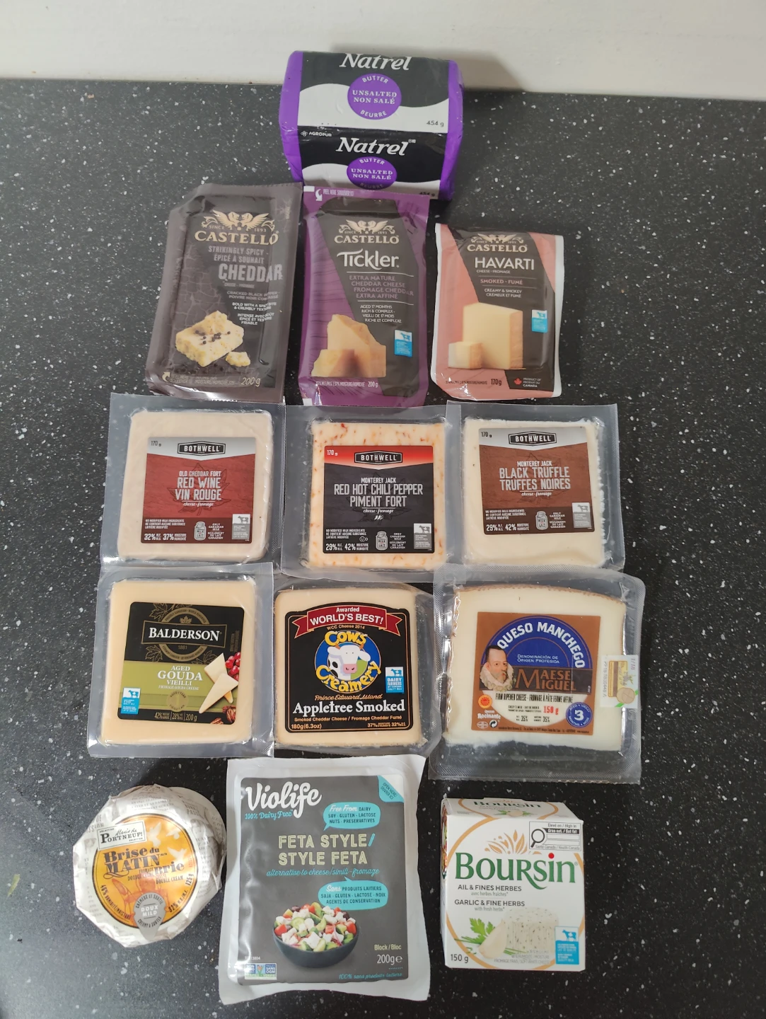 Assorted Cheeses and Butter bundle