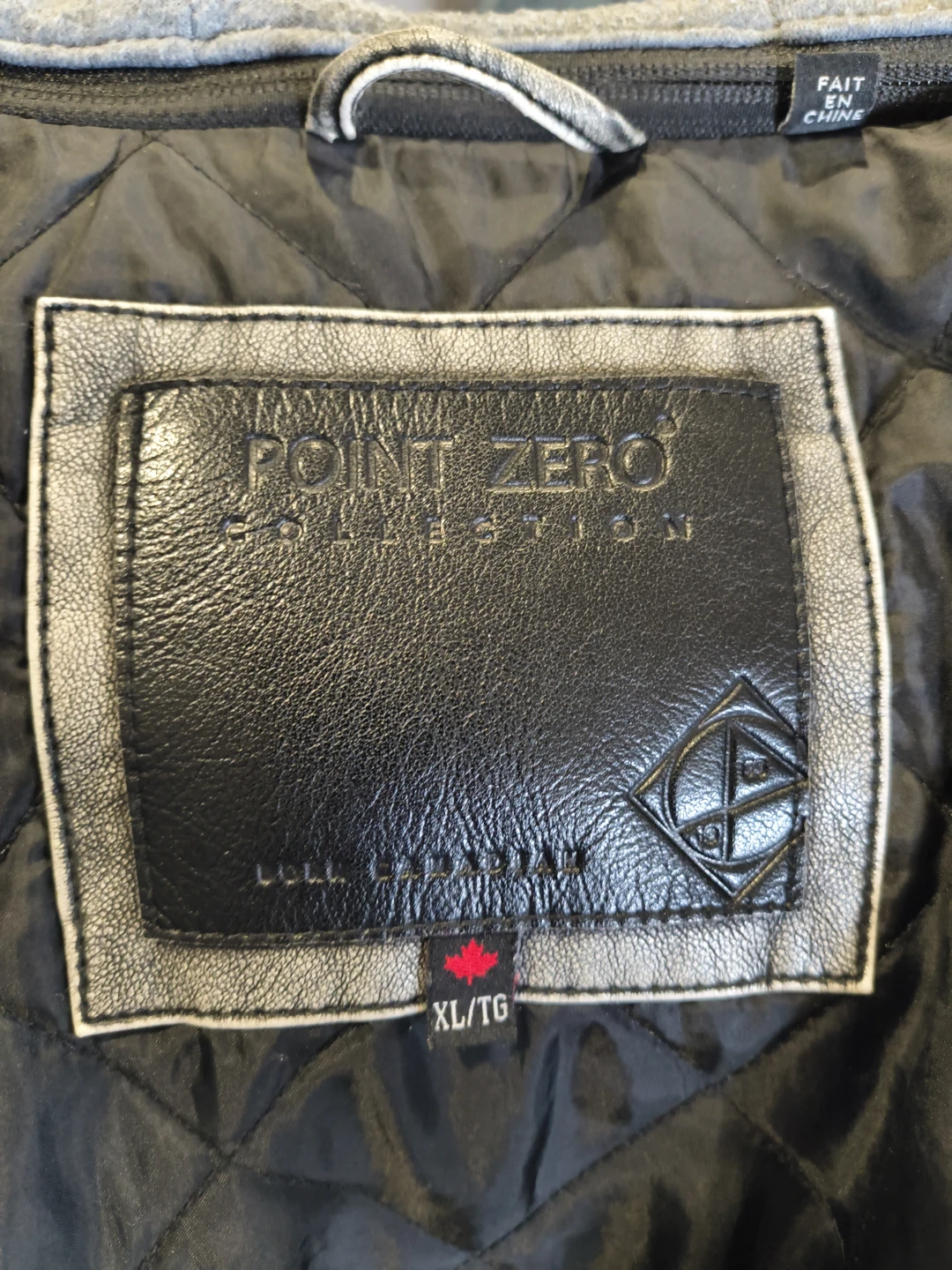 Point Zero Faux Leather Jacket - Grey - XL - photo 2