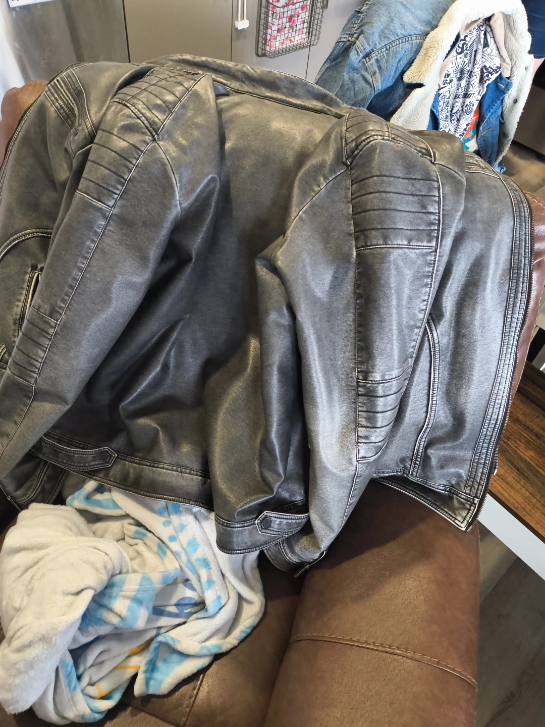 Point Zero Faux Leather Jacket - Grey - XL - photo 3