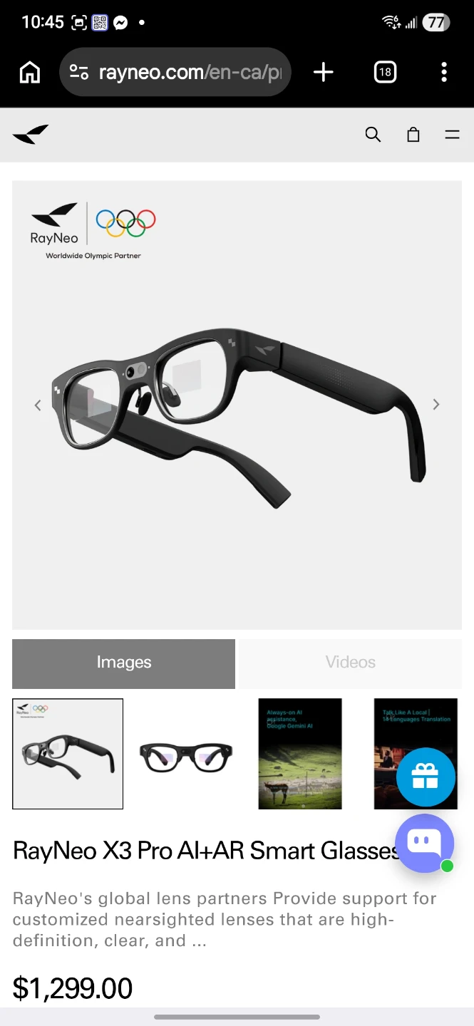 RayNeo X3 Pro AI+AR Smart Glasses unlocked sale or trade