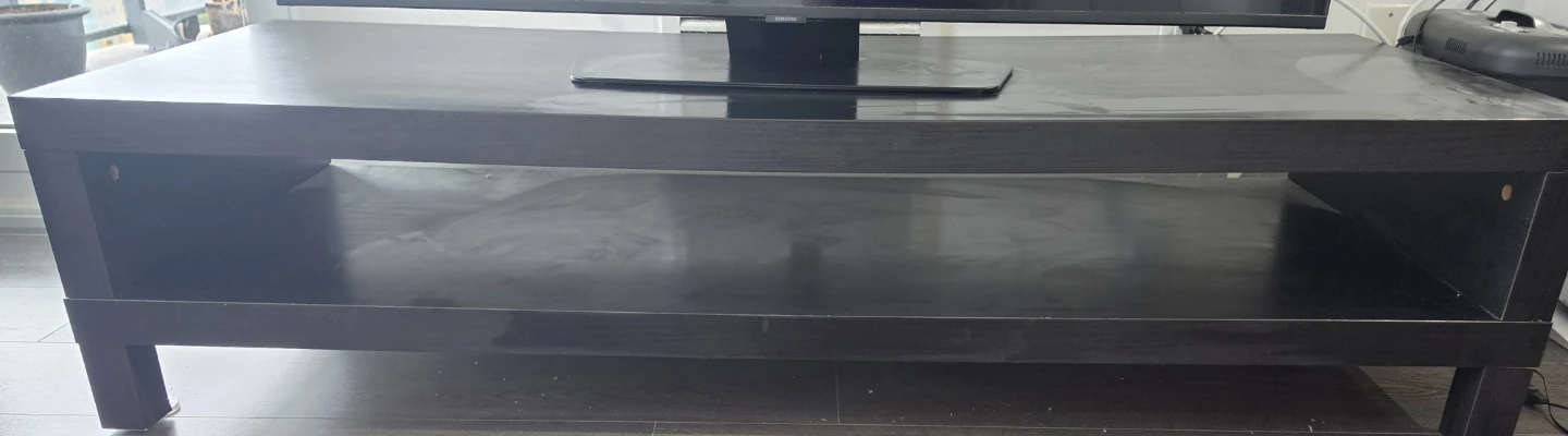 Black TV Stand with Shelf