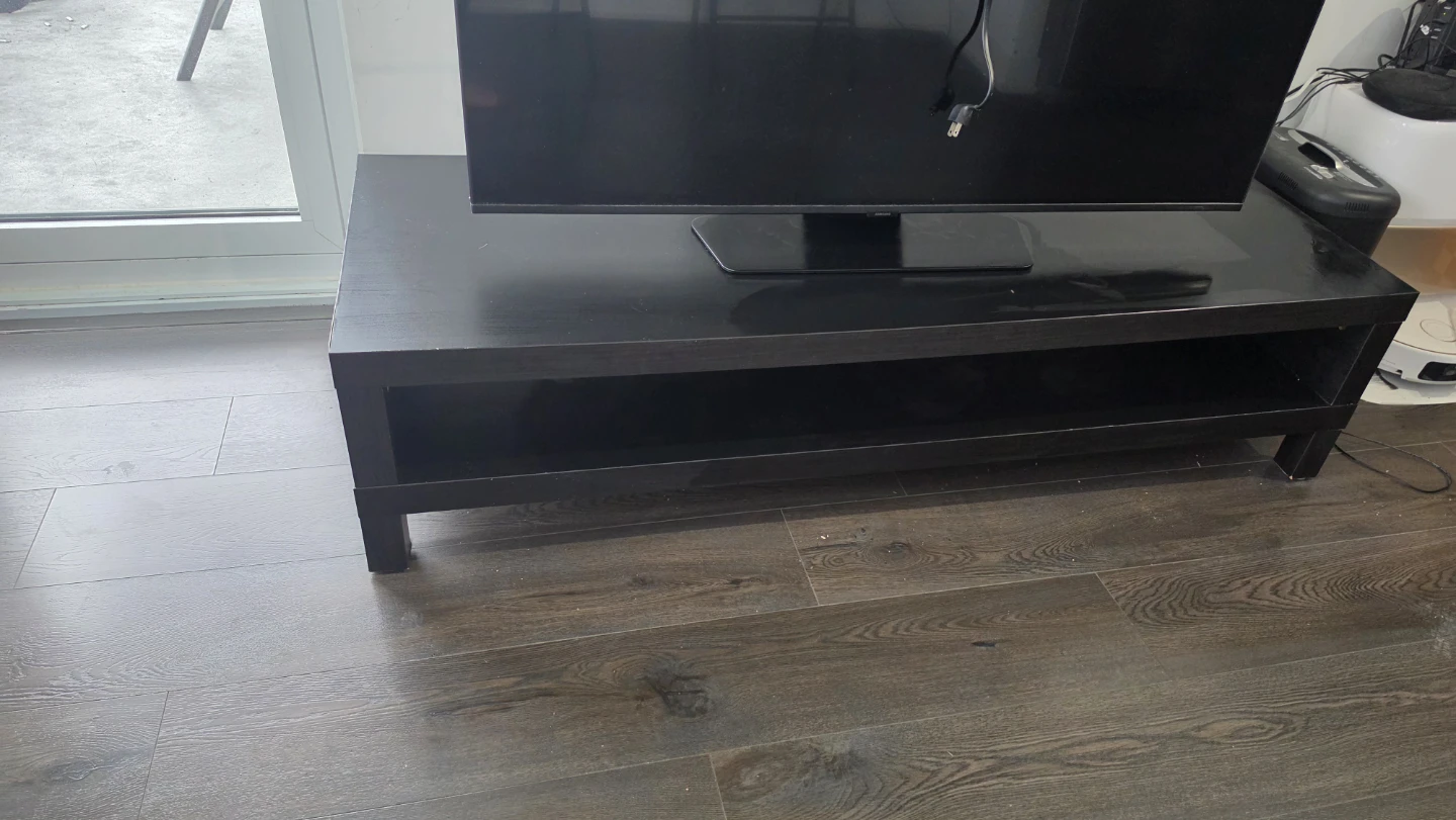 Black TV Stand with Shelf - photo 4