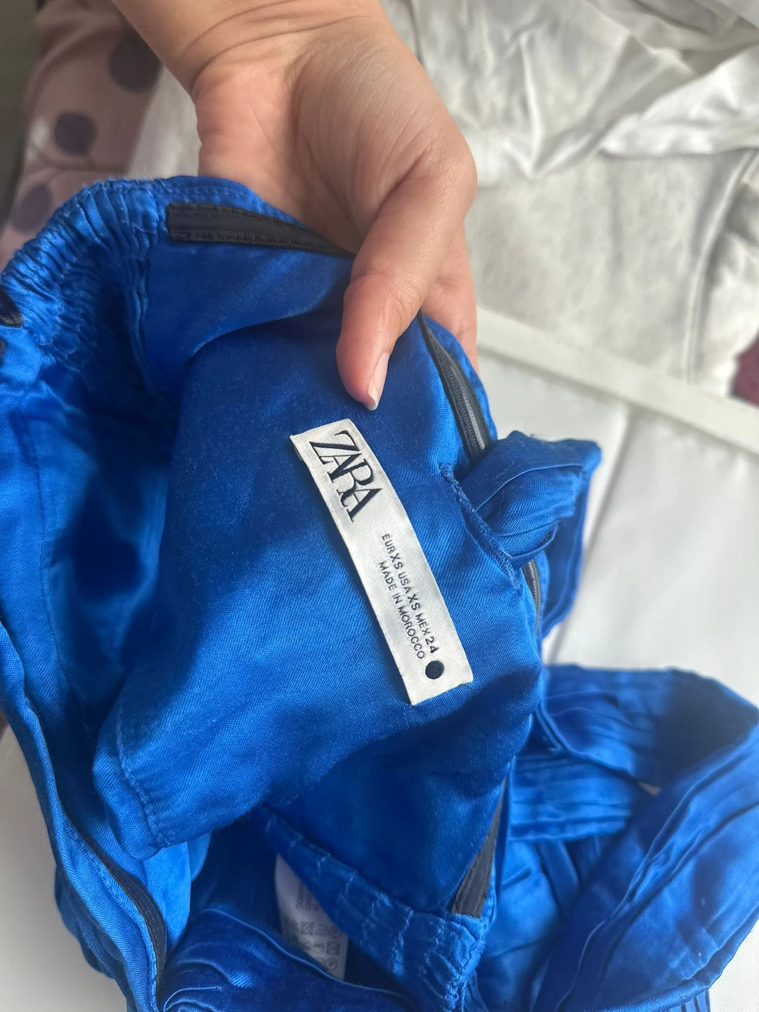 ZARA Blue Ruched Strappy top - photo 2