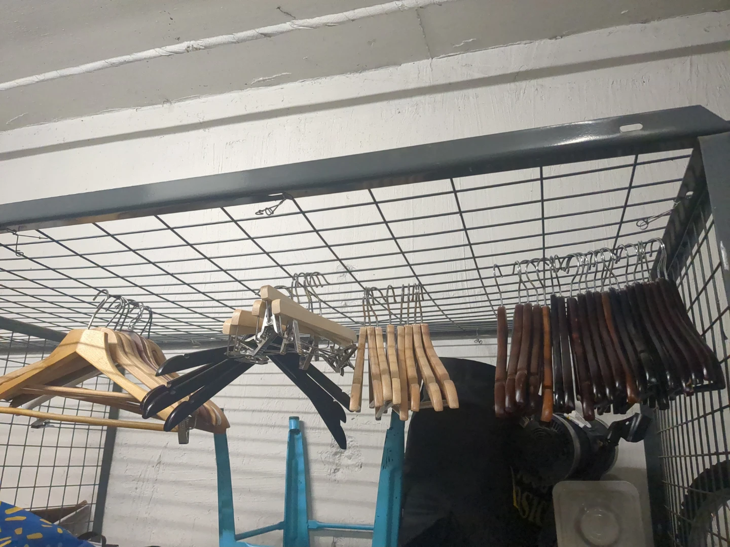 Wooden and Black Clothes Hangers