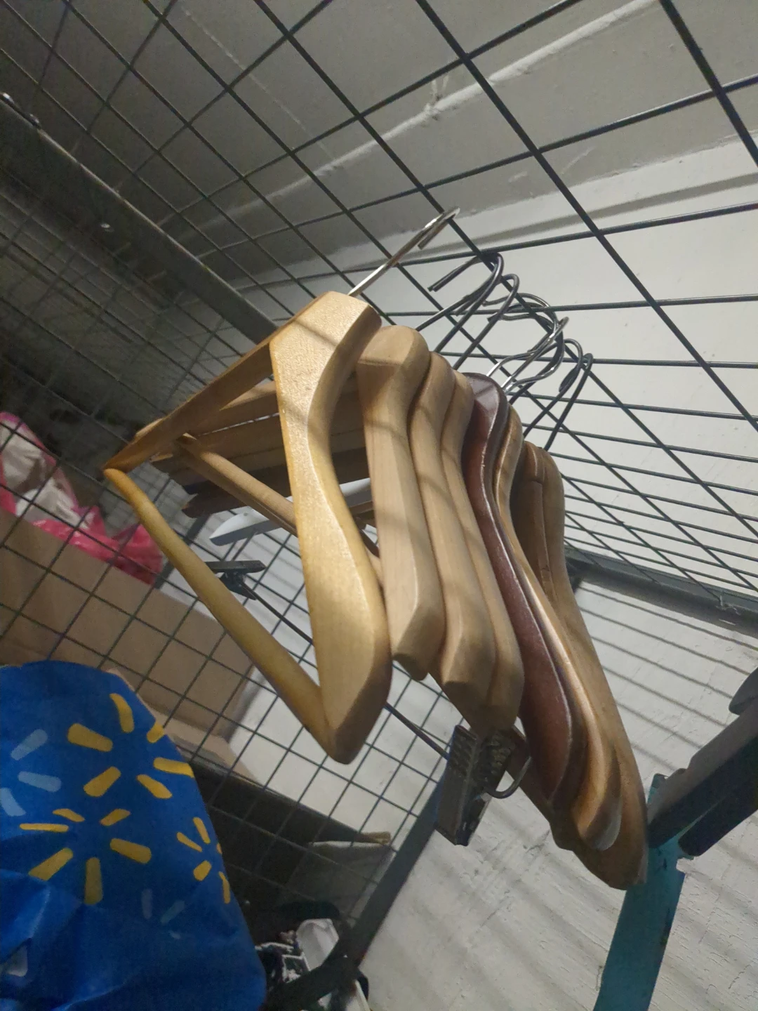Wooden and Black Clothes Hangers - photo 2