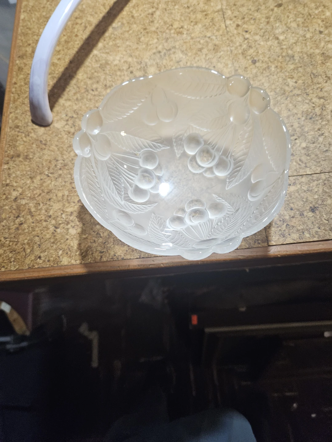 Set of 5 Frosted Glass Cherry Dessert Bowls - photo 2