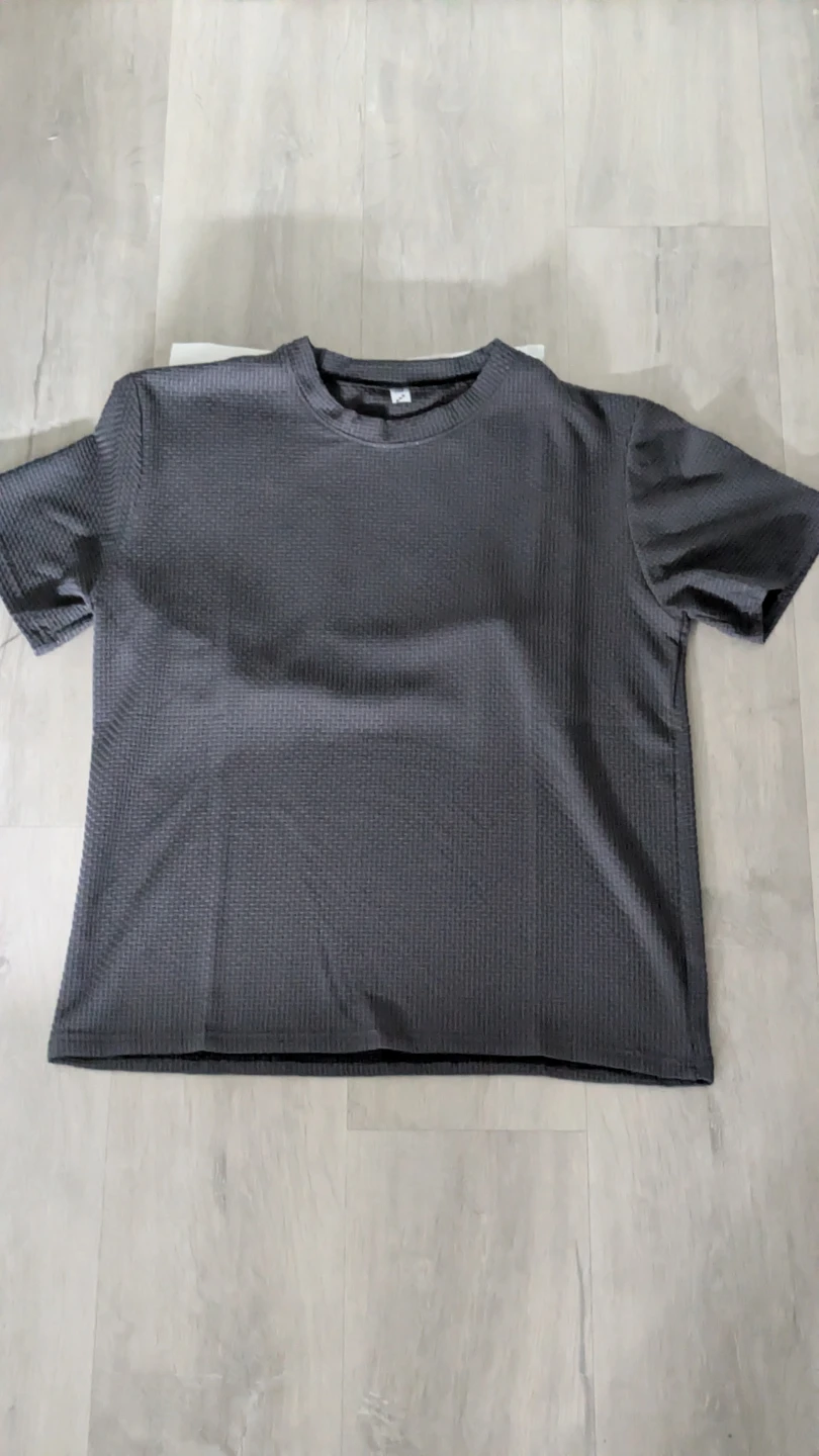 Men's Grey Waffle Knit T-Shirt - photo 3