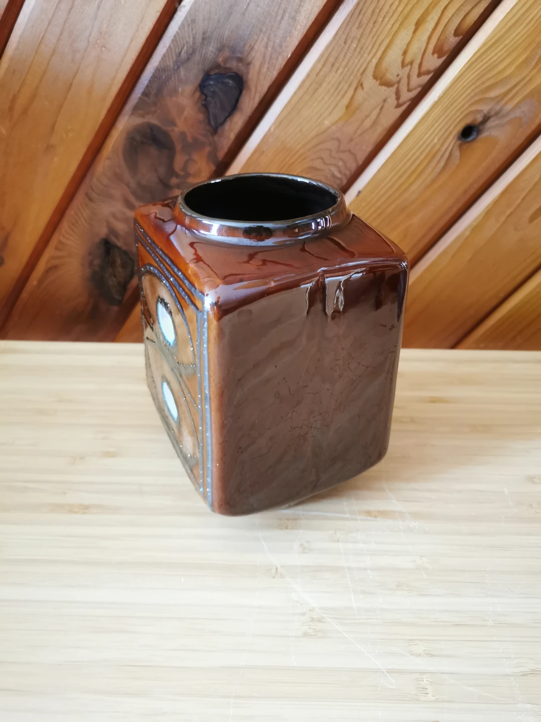 Vintage East Germany Art Pottery Vase MCM - photo 3