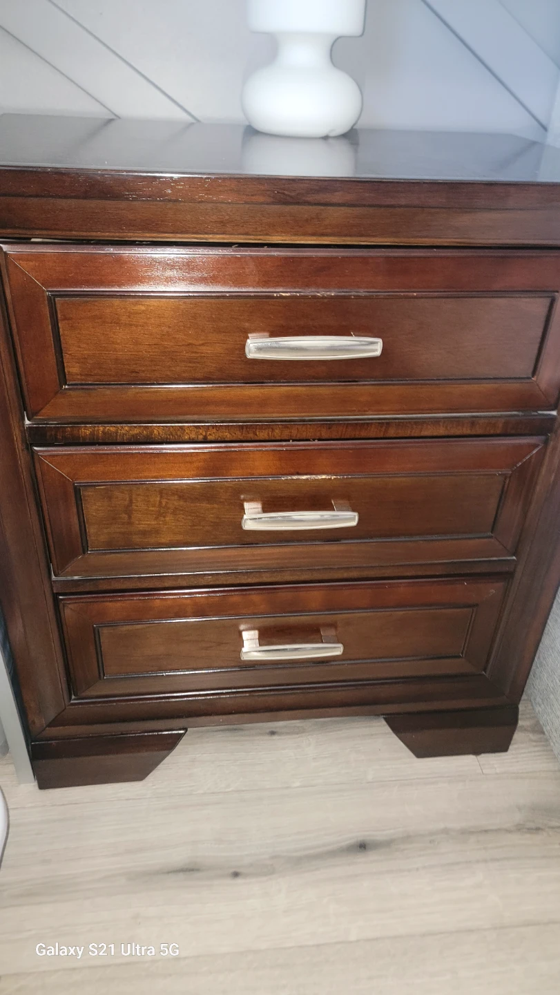 Dark Brown Wooden Dresser Set - photo 3