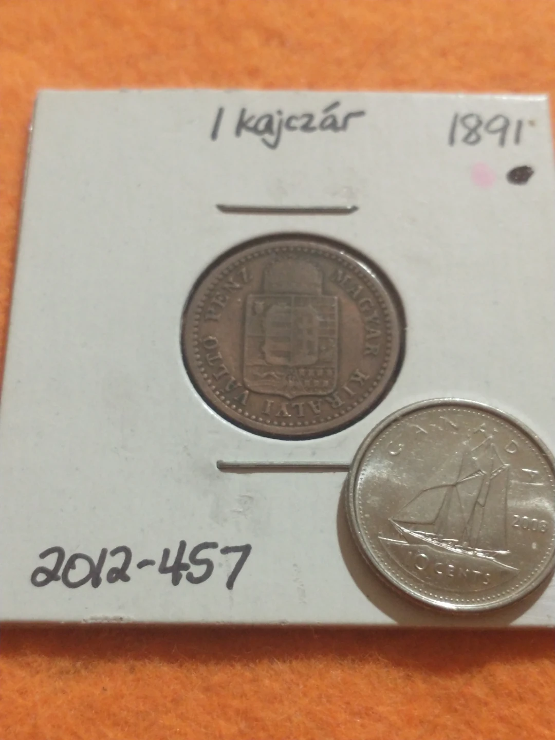 1891 Hungary 1 Krajczar Coin - photo 2