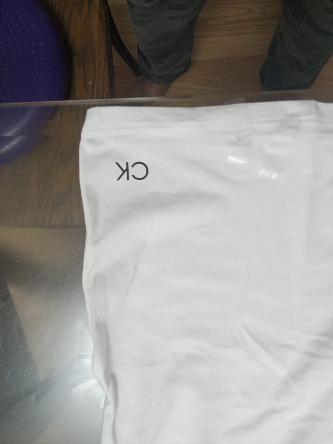 Calvin Klein White V-Neck T-Shirt - Size M - photo 2