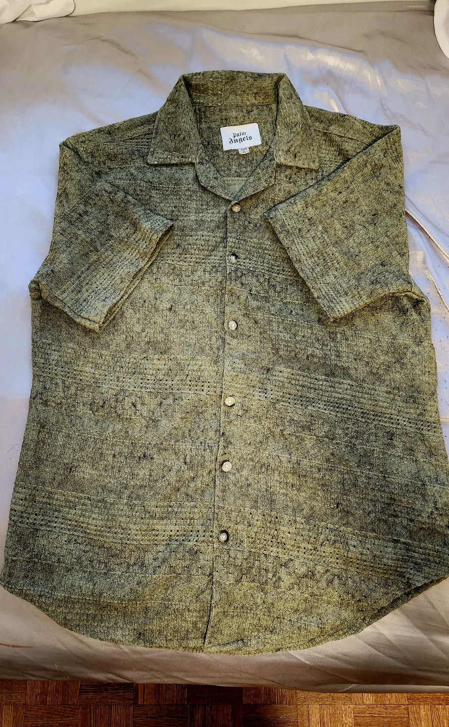 Palm Angels Short Sleeve Button Up Shirt - photo 3