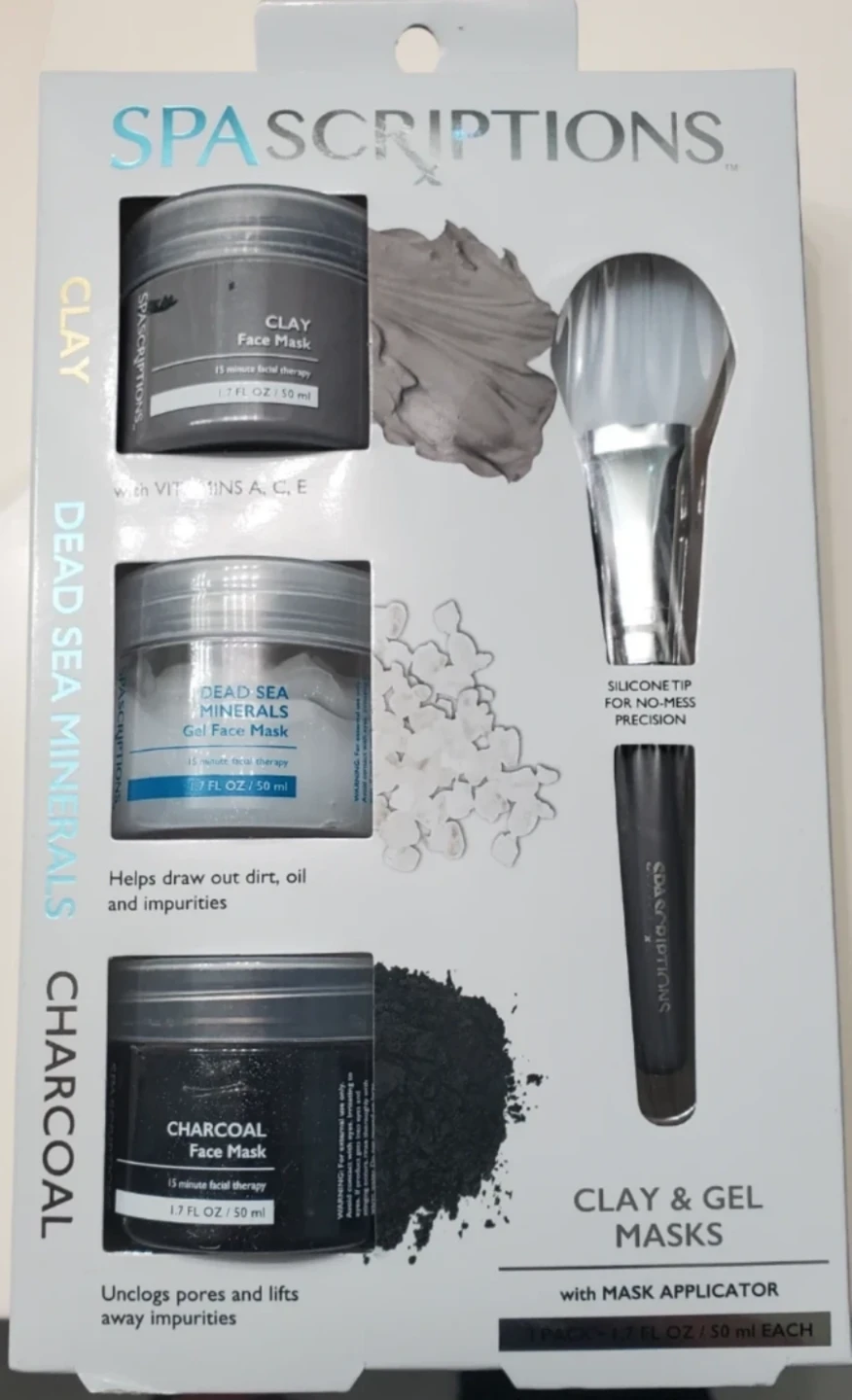 SPASCRIPTIONS Clay & Gel Masks with Applicator Set