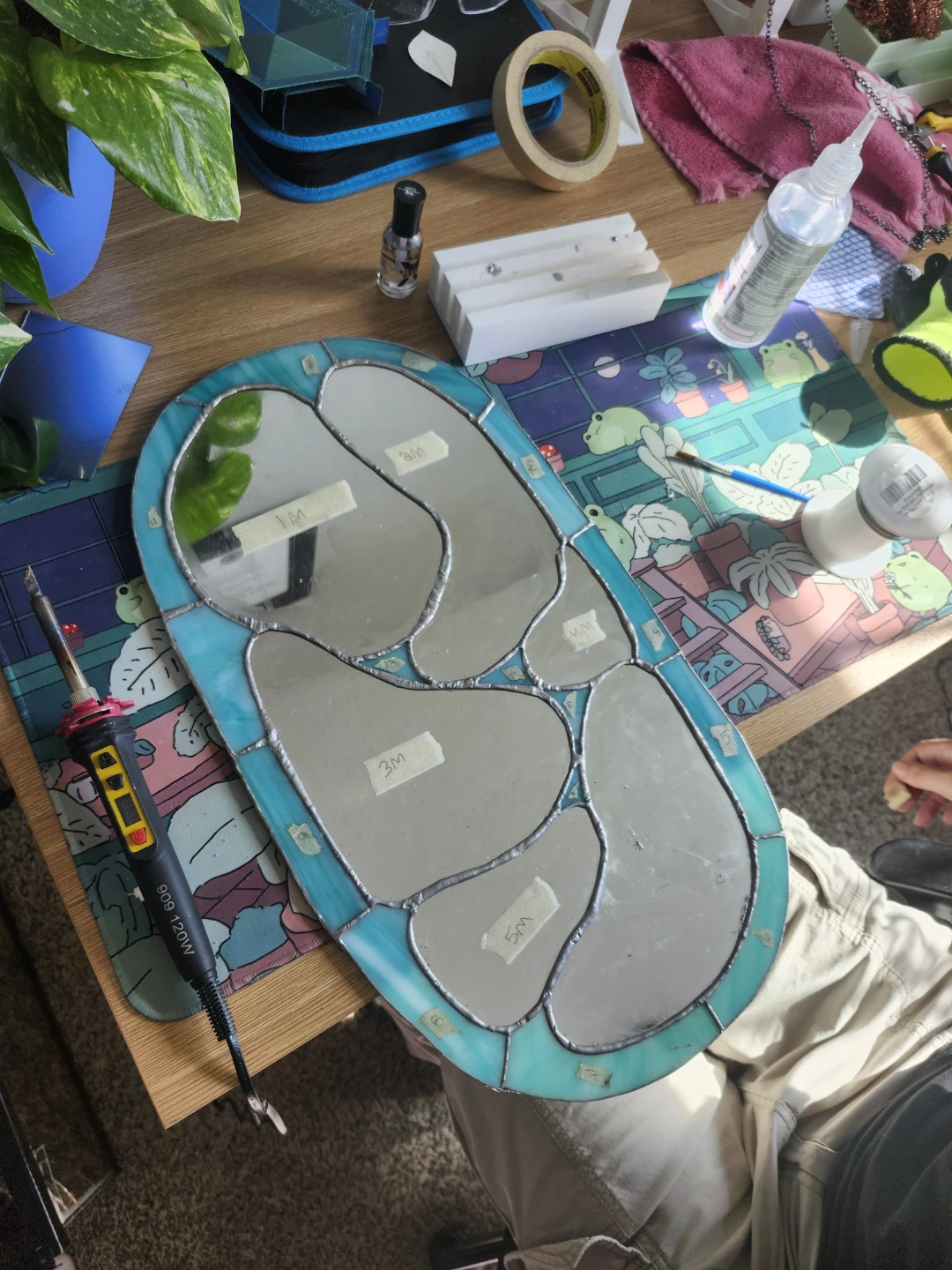 Handmade Stained Glass Mirror - photo 4