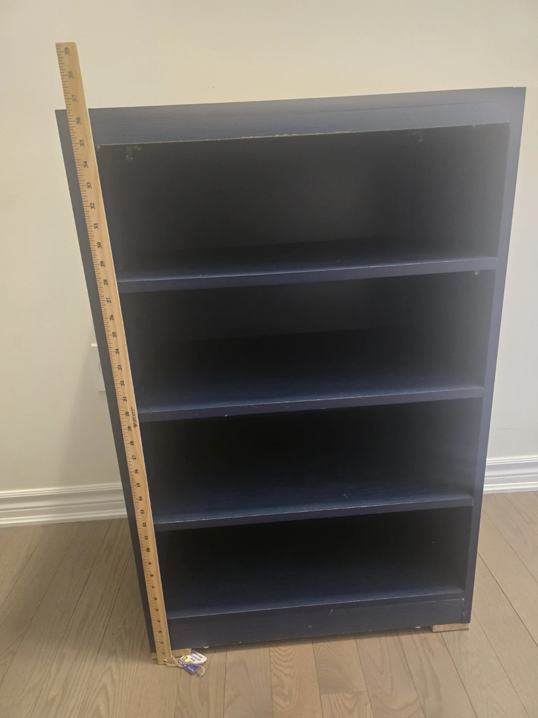 Dark Blue 4-Shelf Bookcase