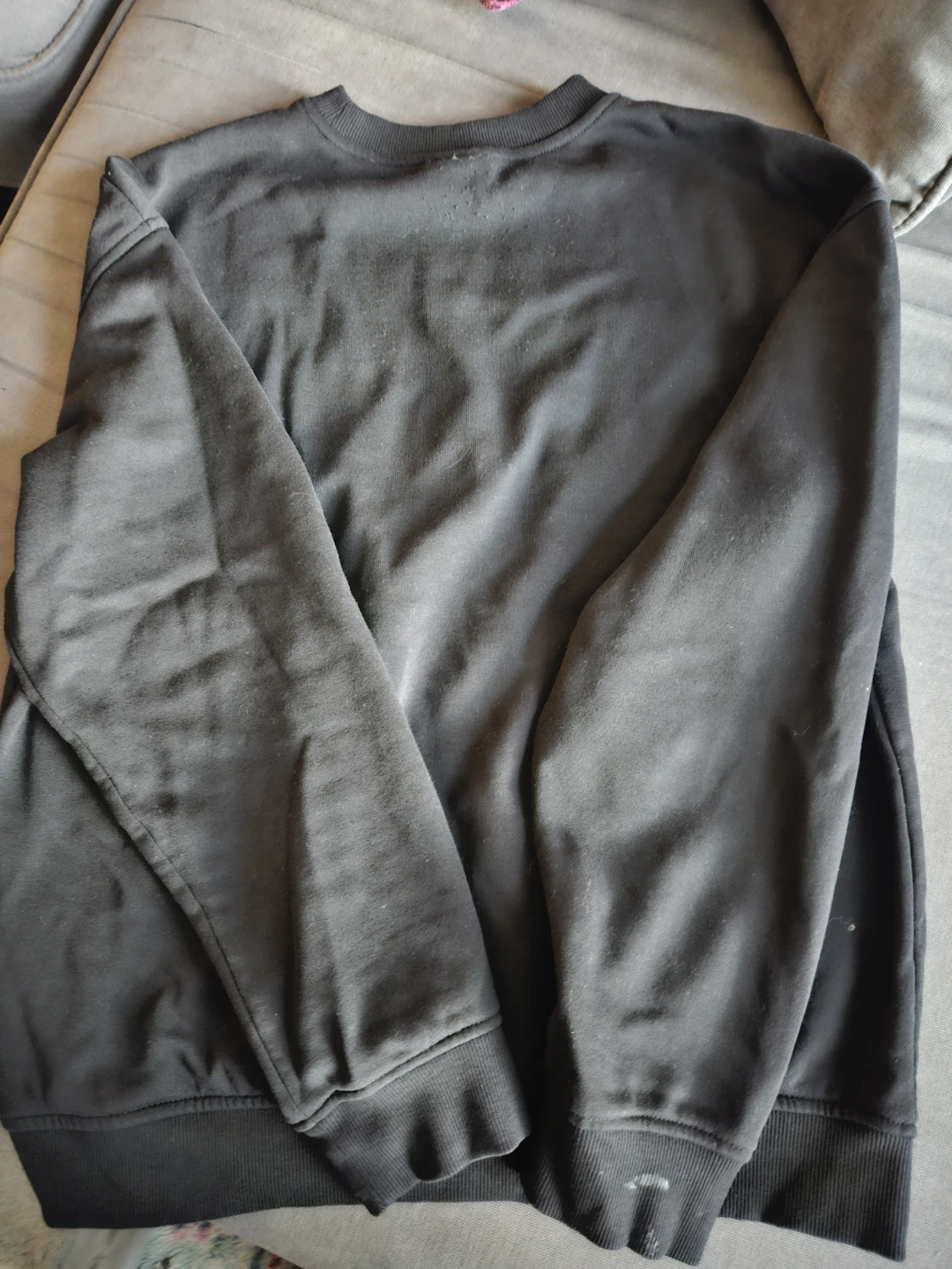 H&M Black Loose Fit Crewneck Sweatshirt - Size L - photo 2