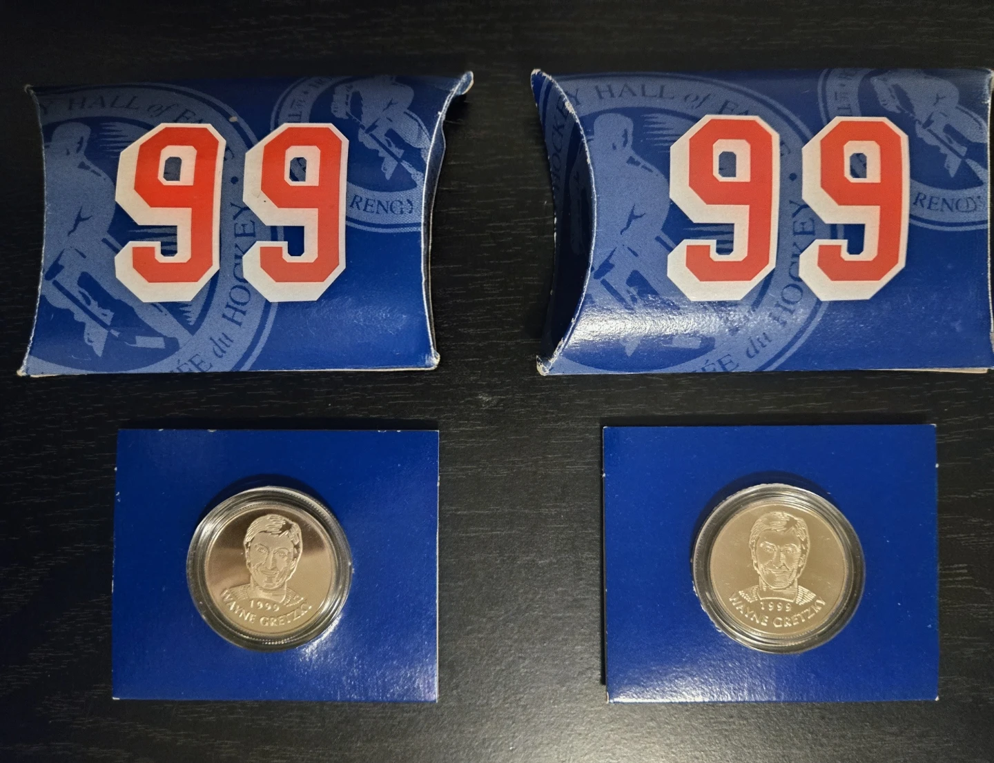 2 Wayne Gretzky Royal Can. Mint Hall Of Fame Coins
