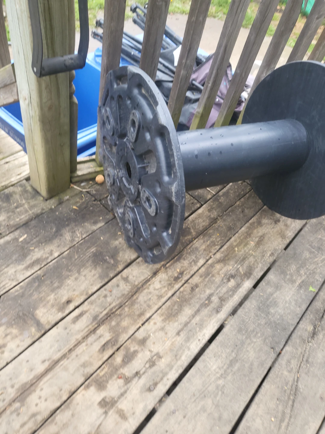 Black Plastic Cable Reel Spool - photo 2