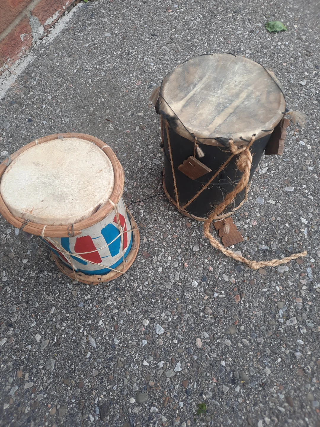 Two Handmade Drums