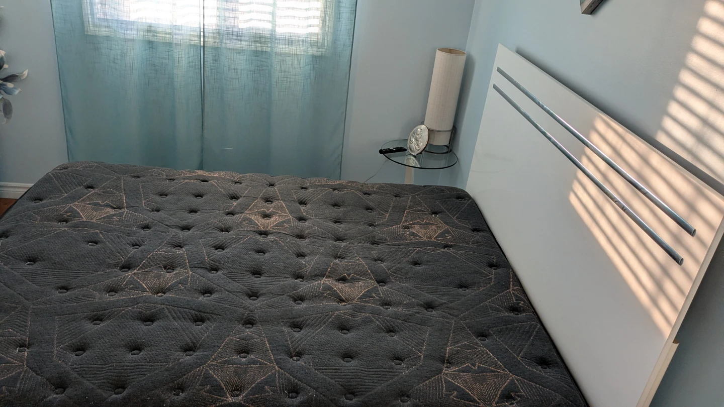 White bedframe & box spring - photo 3