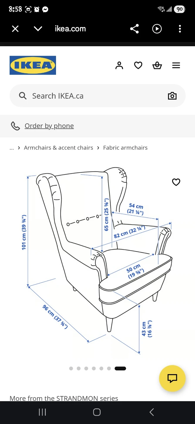IKEA Strandmon Wingback Armchair in Kelinge Beige - photo 4