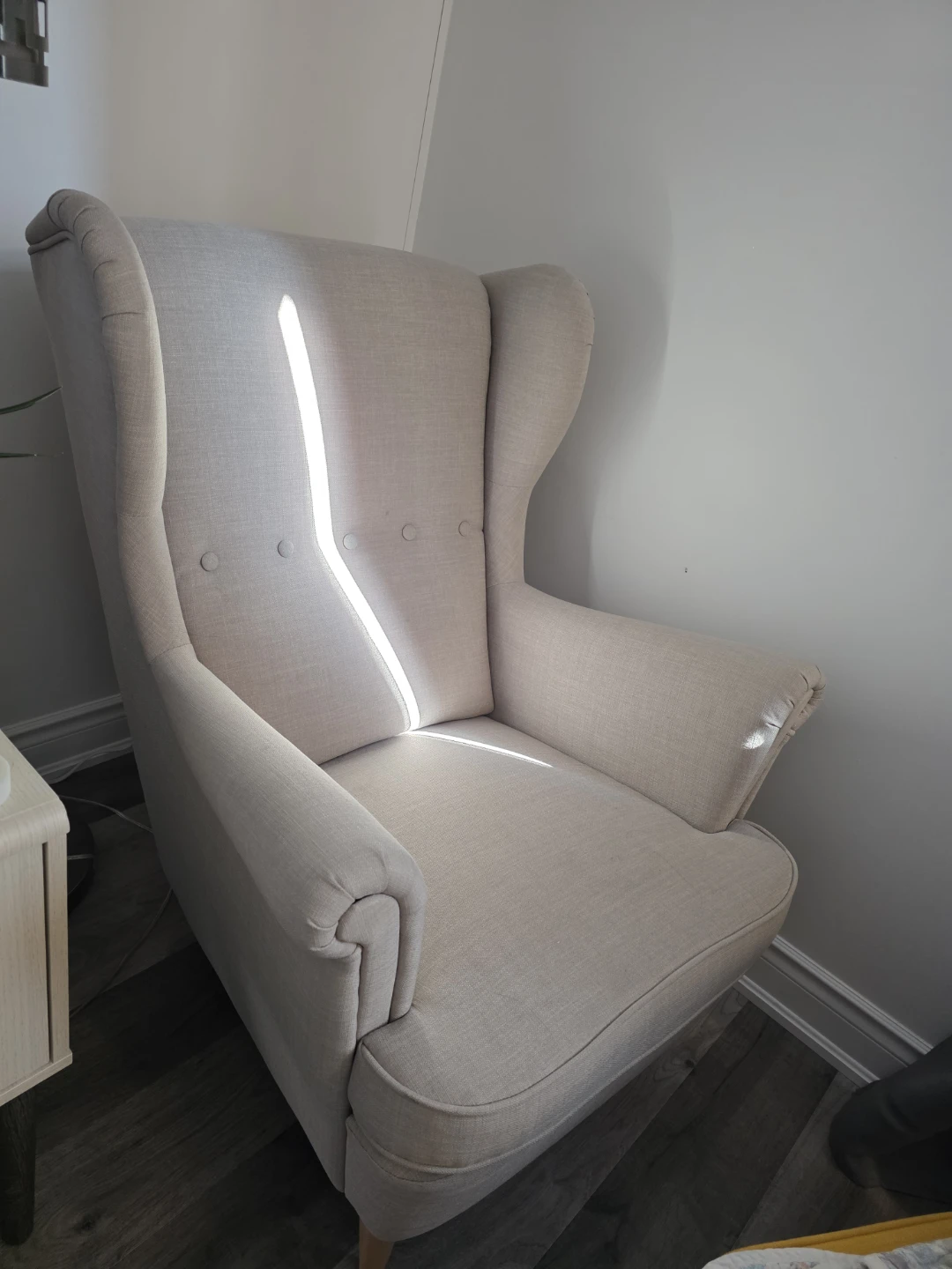 IKEA Strandmon Wingback Armchair in Kelinge Beige