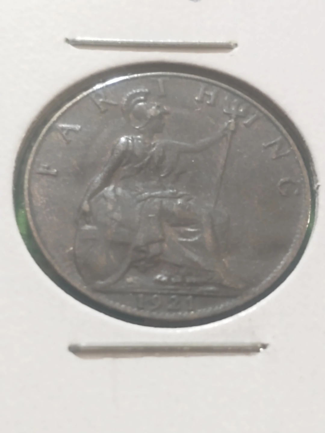 1921 George V English Farthing Coin