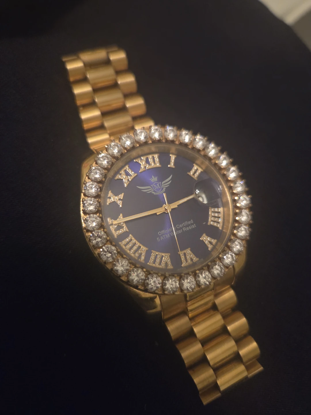 Simulated Diamond Watch Gold Tone - photo 3