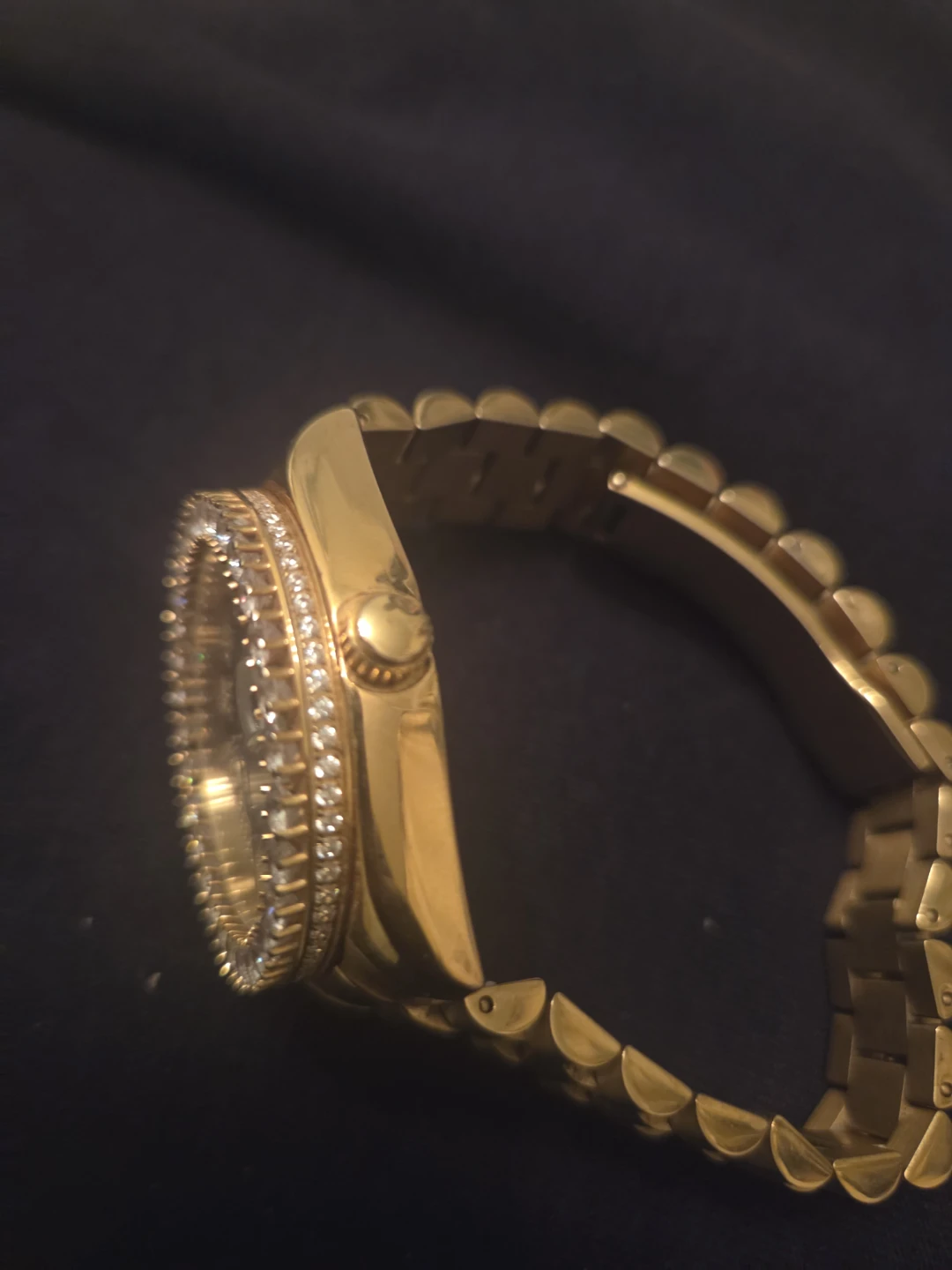 Simulated Diamond Watch Gold Tone - photo 4