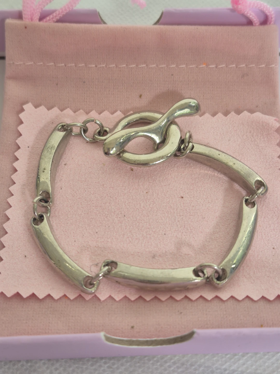Silver Toggle Clasp Bracelet