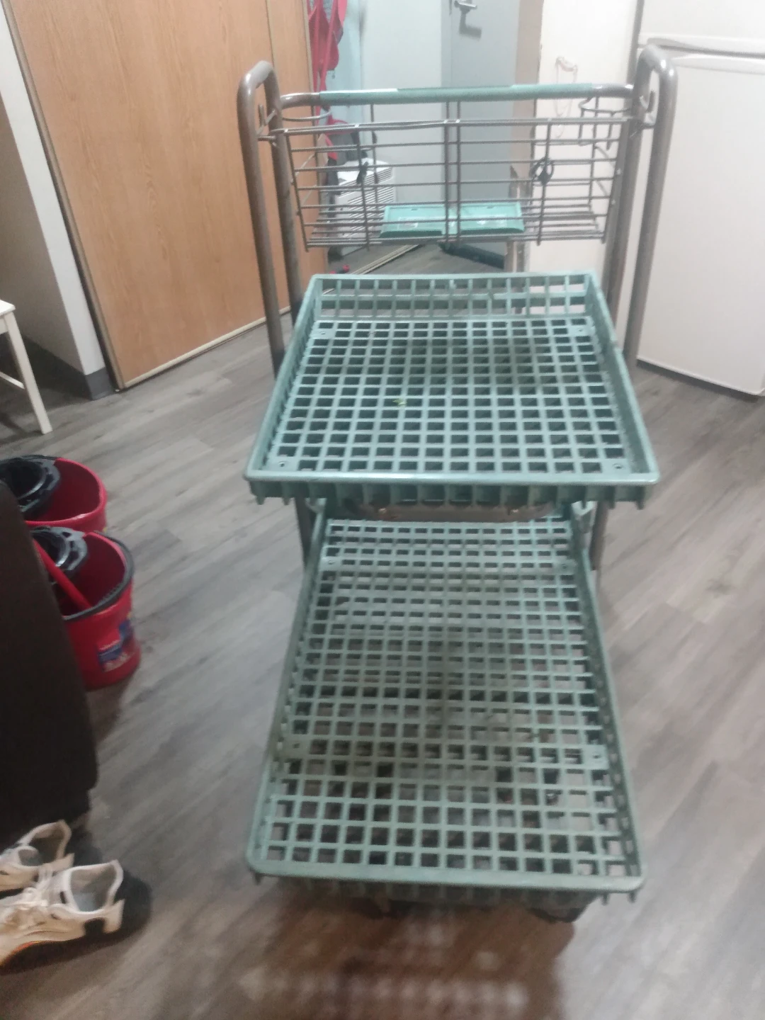 Metal Utility Cart with 3 Shelves - photo 2
