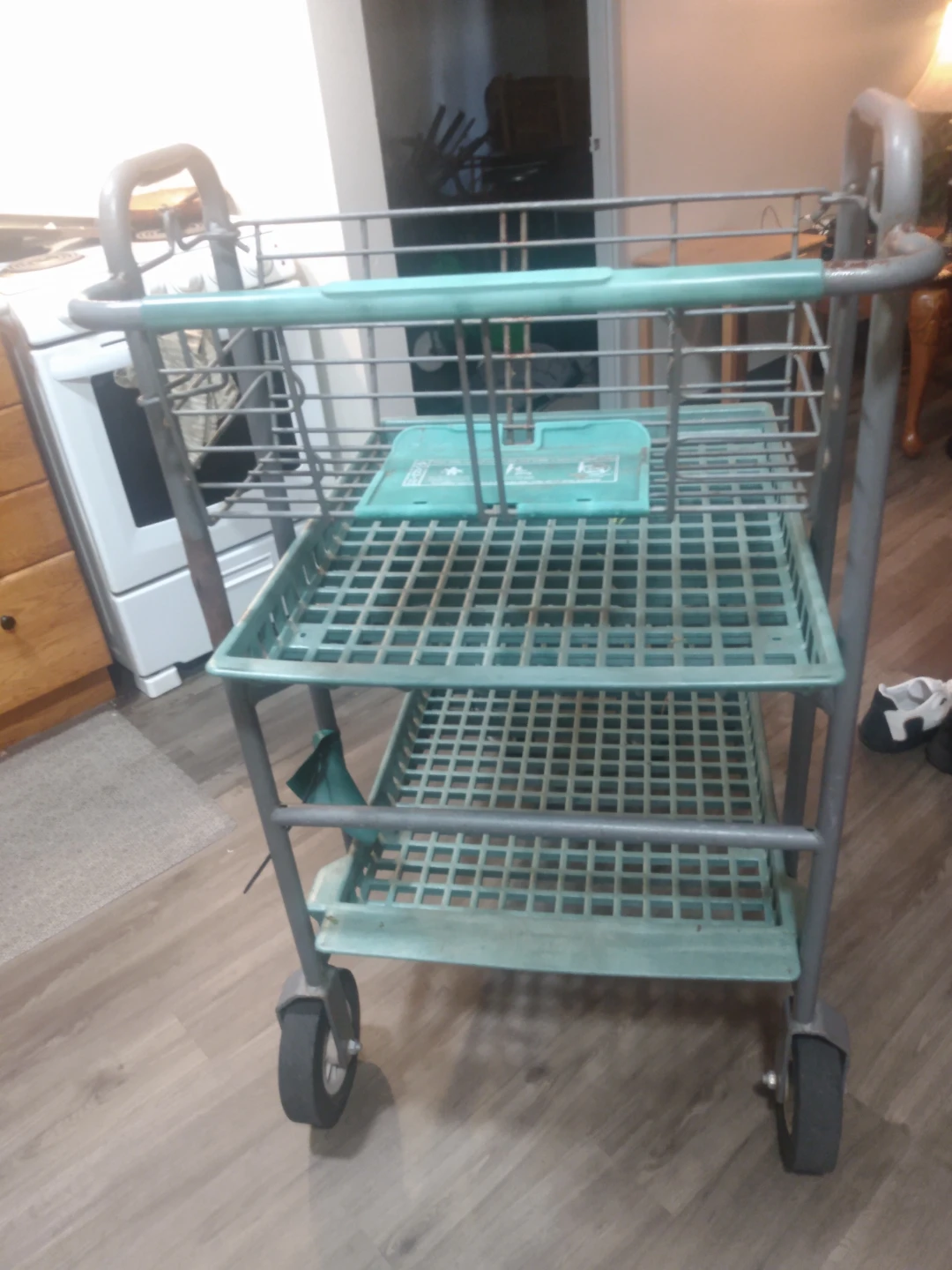 Metal Utility Cart with 3 Shelves - photo 3