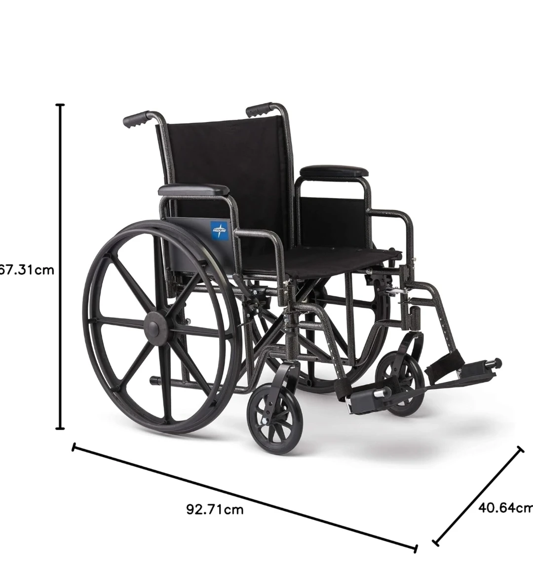 Medline Strong and Sturdy Wheelchair 16 Inch Seat - photo 4