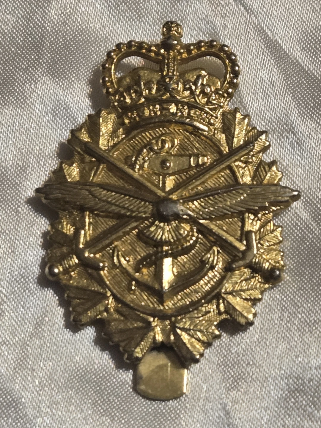 Vintage Military Badge with Crown