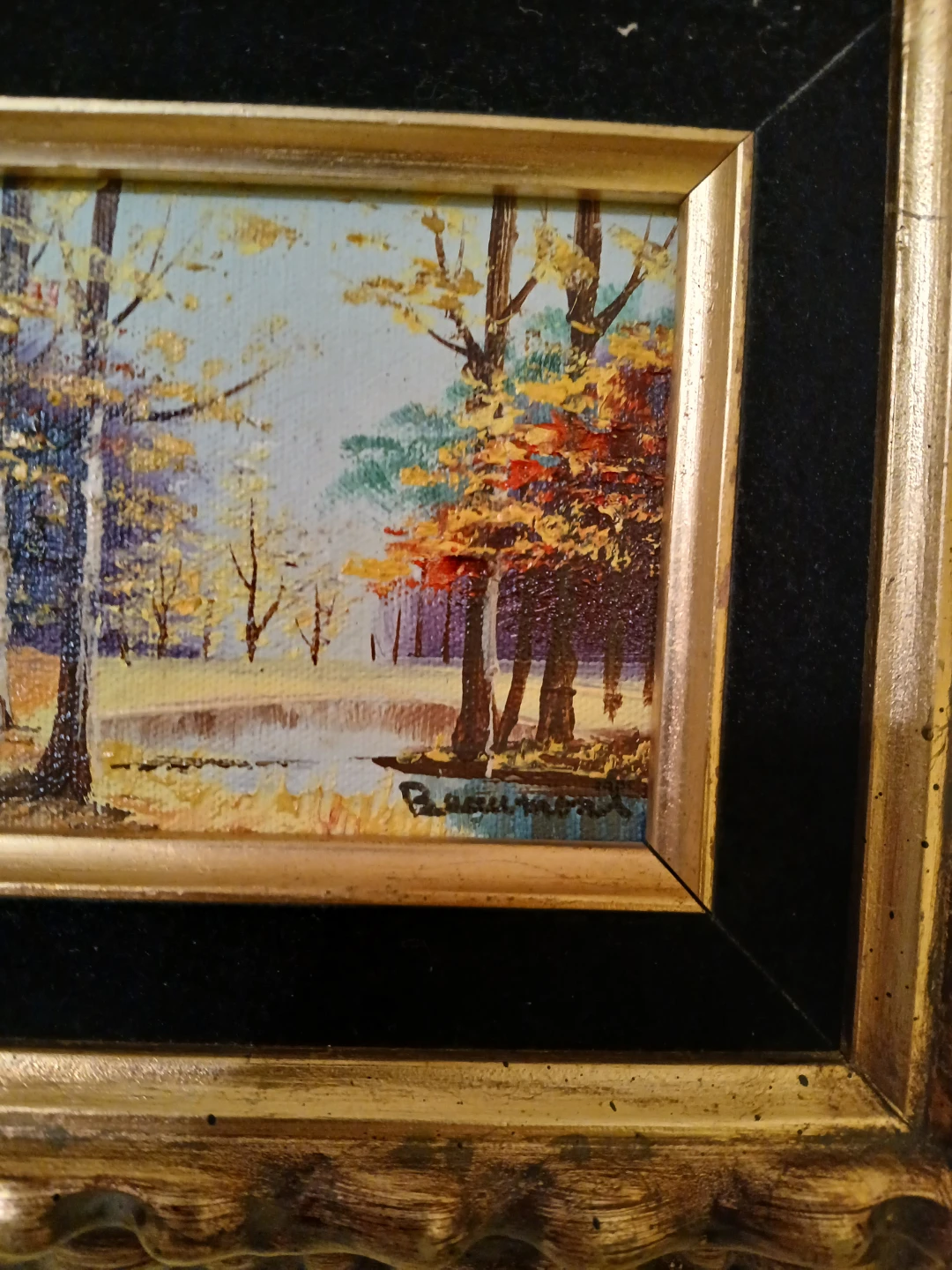 Framed Landscape Oil Painting 6"×8" - photo 4