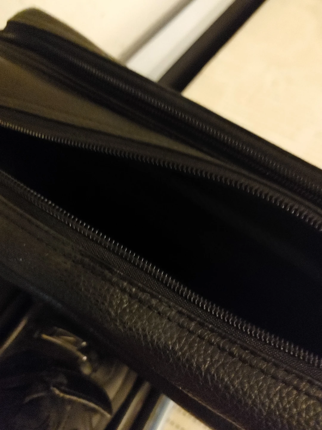 Black Leather Super Soft Crossbody Bag with Multiple Pockets - photo 4