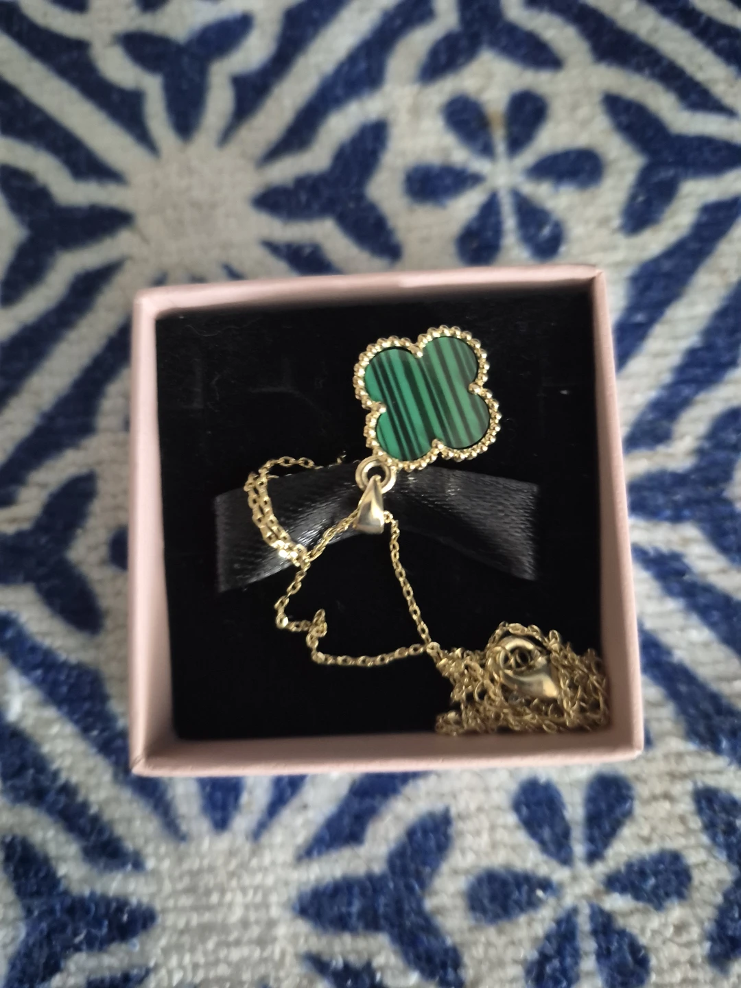 Malachite Clover Necklace