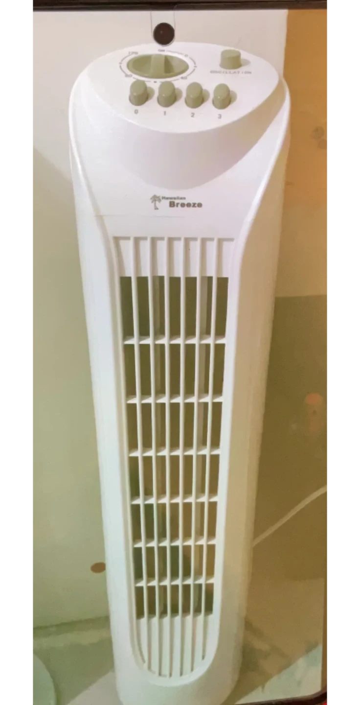 Hawaiian Breeze Tower Fan - White