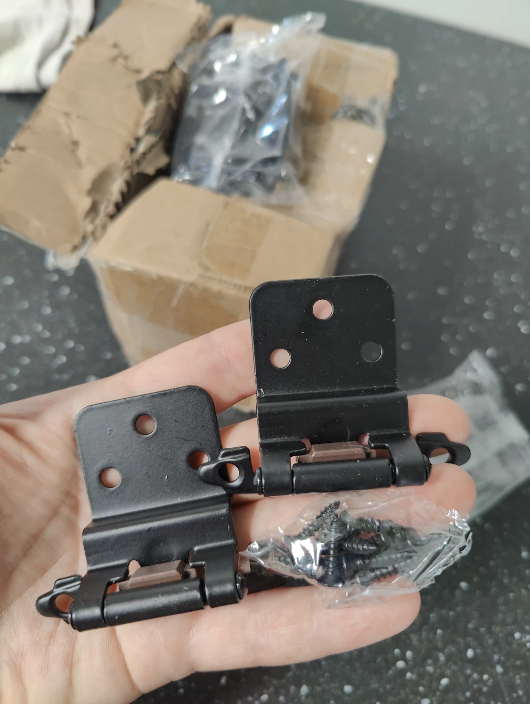 24 Pack Kitchen Cabinet Hinges - Black - photo 3