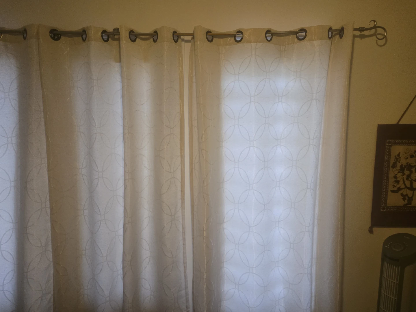 Sheer Curtains with Geometric Pattern - photo 2